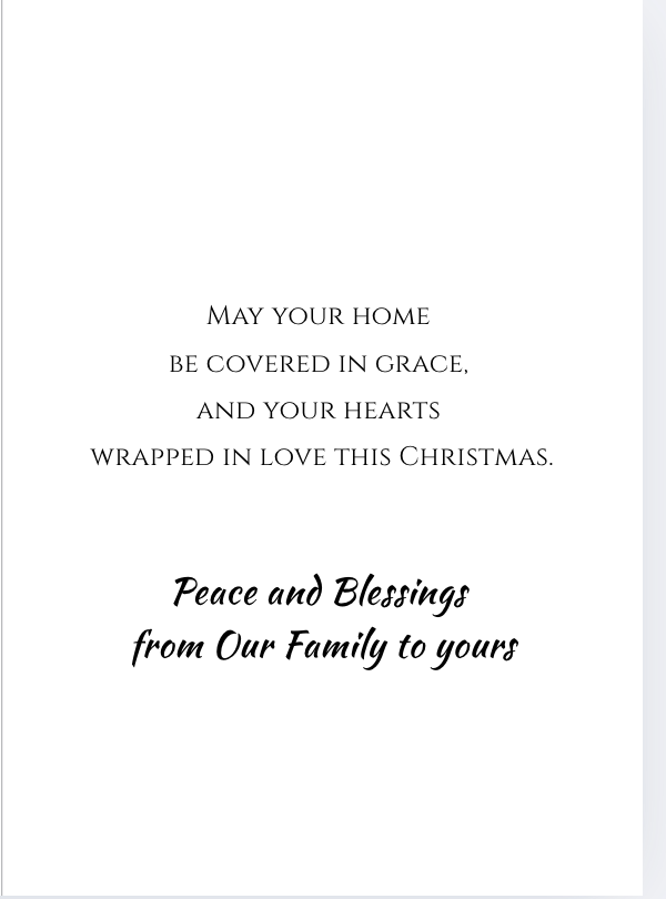 Individual Card- Snow Covered In Grace