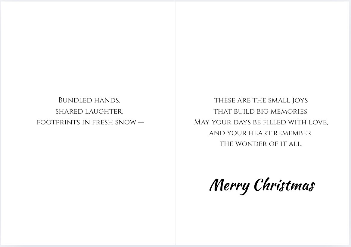 Individual Card- Snow Day