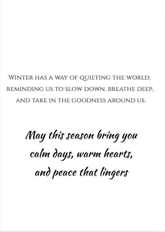 Individual Card- Quiet Winter